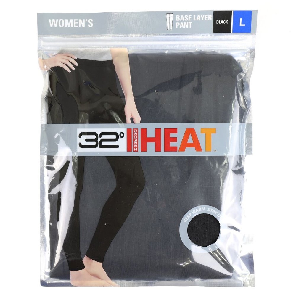 32 Degrees HEAT Women's Base Layer Thermal Pant, L